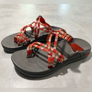 Chaco Orange Coral Zong X Eco Thread Strappy Backless Sport Sandals Size 8/39